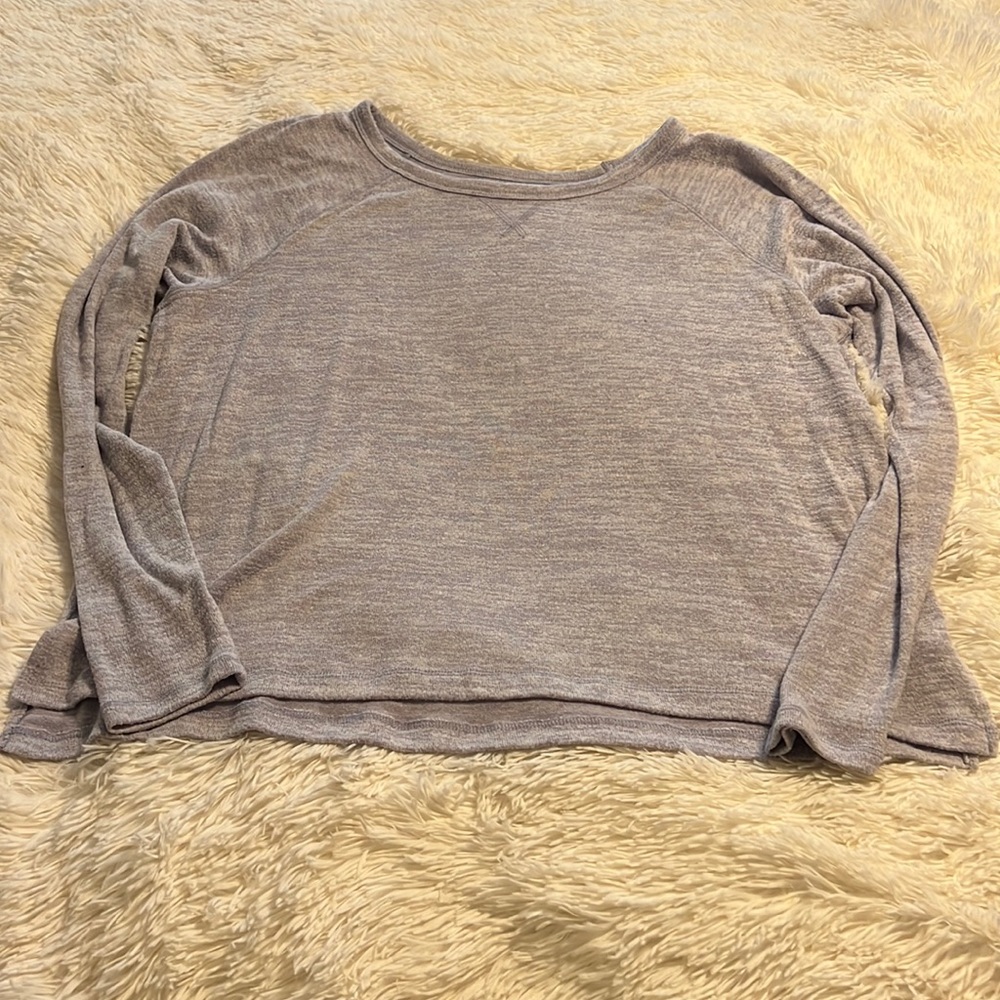 Abercrombie & Fitch light purple lavender soft long sleeve shirt L